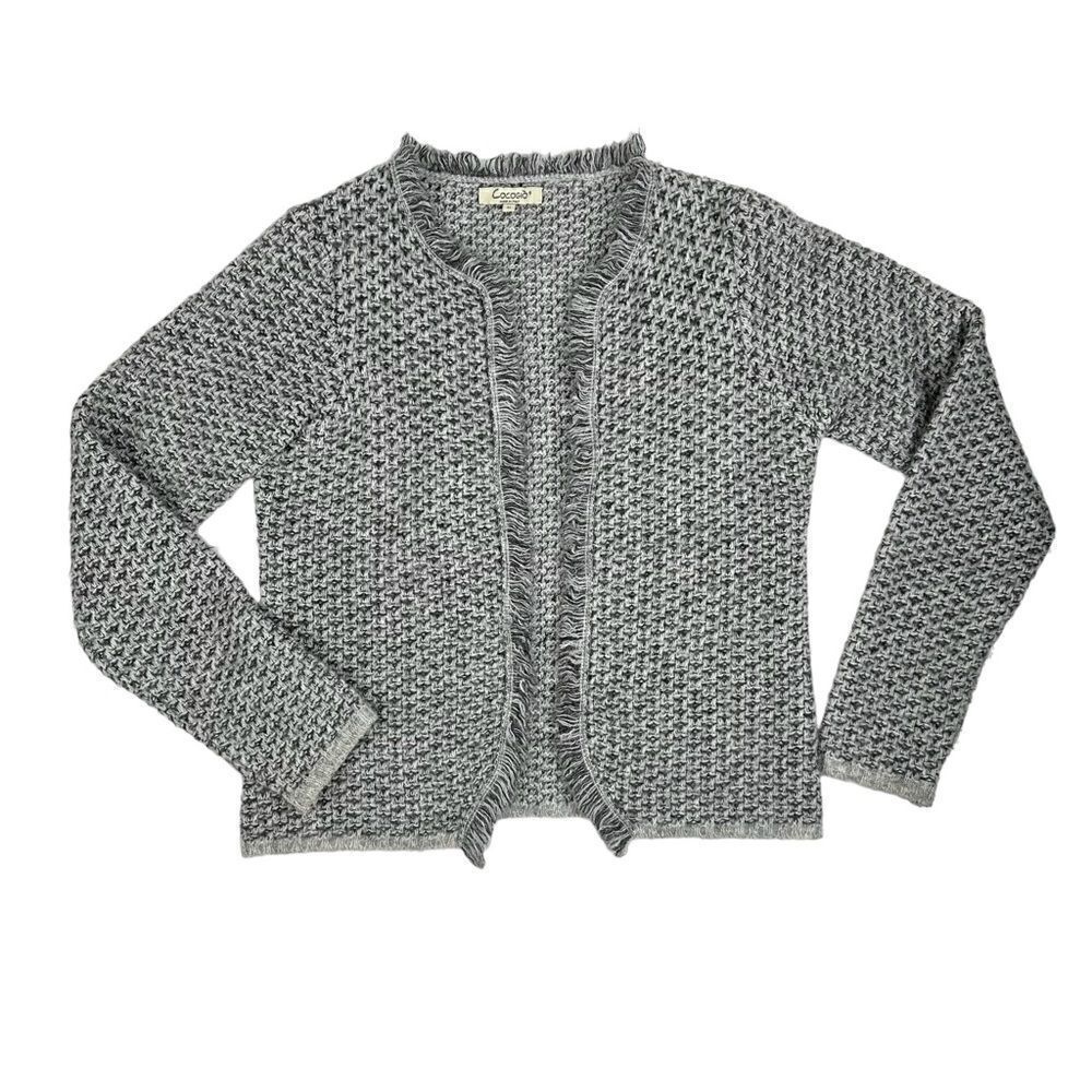 Cocogio Cardigan Sweater Open Front Size M Made In Italy Mohair Wool